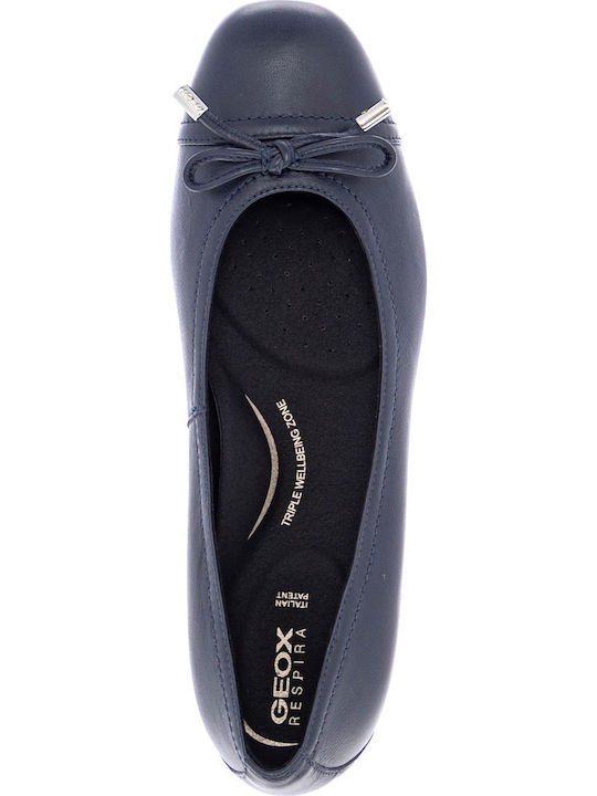 D Annytah D Lederne Damen Ballerinas in Marineblau Farbe
