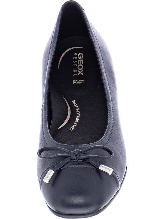 D Annytah D Lederne Damen Ballerinas in Marineblau Farbe
