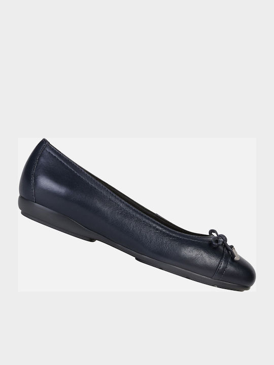 D Annytah D Lederne Damen Ballerinas in Marineblau Farbe