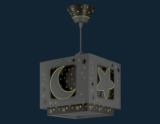 Ango Kids Plastic Single Ceiling Light E27 Moon Grey 23W 25cm