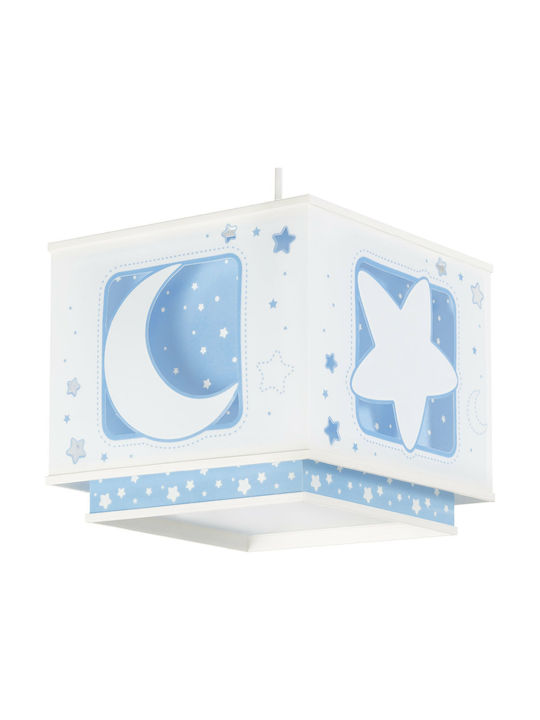 Ango Kids Plastic Single Ceiling Light E27 Moon Blue 23W