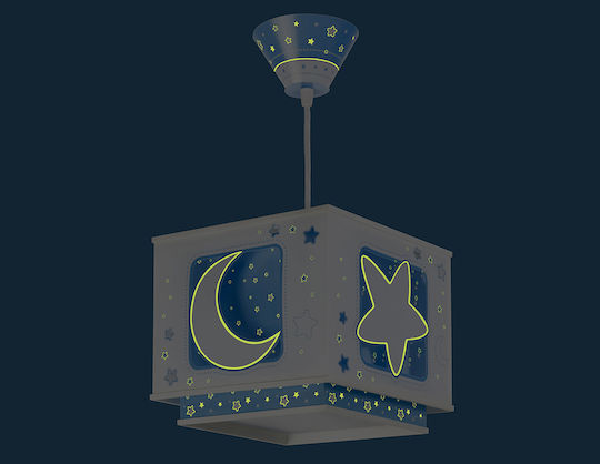 Ango Moon Einfaches Licht Kinderdeckenleuchte Deckenleuchte 23W mit Fassung E27 Blue