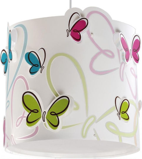 Ango Kids Plastic Single Ceiling Light E27 Butterfly White 23W 26x25cm