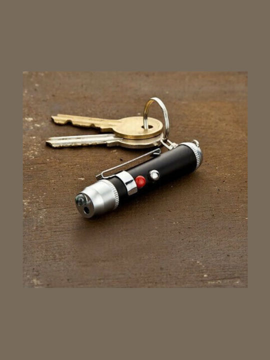 True Utility Schlüsselanhänger LaserLite Metallisch mit LED Rot