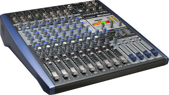 Presonus StudioLive AR12c Consolă Analogică 14 Canale cu Putere fantomă & 8 Intrări XLR & Bluetooth