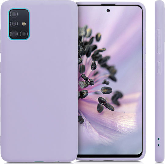 KWmobile Soft Flexible Back Cover Silicone Purple (Galaxy A51)