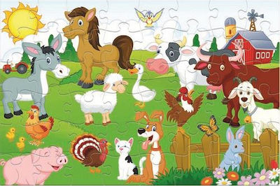 Kids Puzzle Farm Animals 48pcs for 3++ years 0621470 Luna