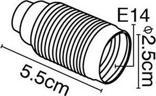 VK Lighting Ντουί Ρεύματος με Υποδοχή E14 Χρυσό 30117-012639
