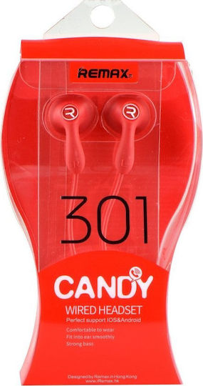 Remax RM-301 Earbuds Handsfree με Βύσμα 3.5mm Κόκκινο