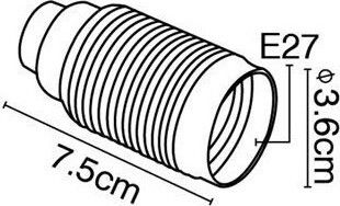 VK Lighting Dulie Alimentare cu Soclu E27 în culoarea Argintiu Set 1buc 31118-014639