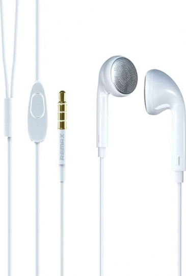 Remax RM-303 Earbuds Handsfree με Βύσμα 3.5mm Λευκό