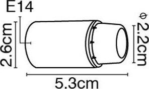 VK Lighting Dulie Alimentare cu Soclu E14 în culoarea Alb Set 1buc 35125-026639