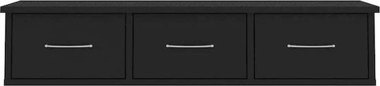 Raft Perete Negru 90x26x18.5cm