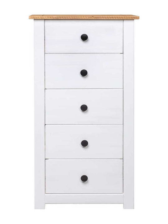 Sertar Mobilier de depozitare din lemn masiv cu 5 Sertare L46xL40xH89buc