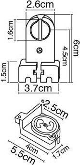 VK Lighting Dulie Alimentare cu Soclu G13 în culoarea Alb Set 1buc 22100-006082