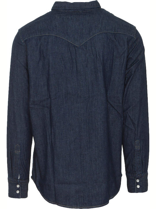Barstow Western Standard Langärmlig Jeans Hemd Blau