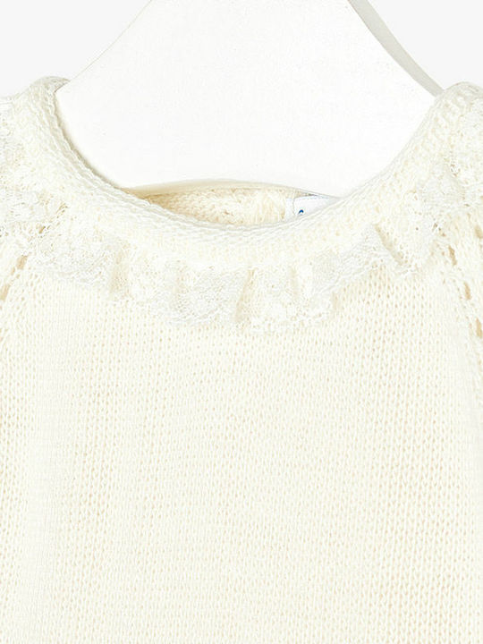 Mayoral Kids Dress Long Sleeve White