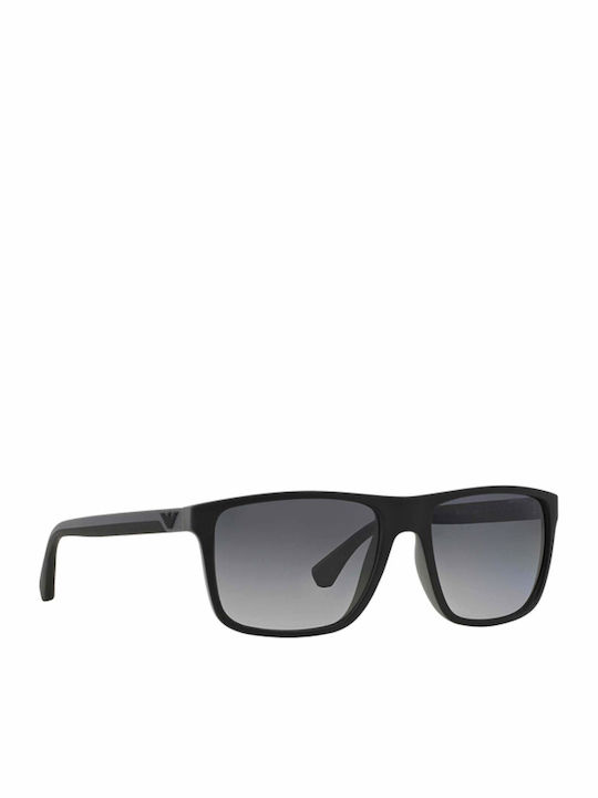 Emporio Armani Men's Sunglasses with Black Plastic Frame and Black Gradient Polarized Lens EA4033 5229T3