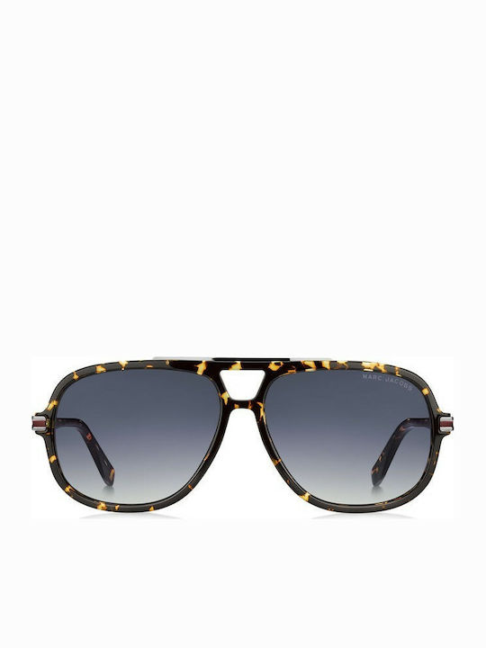 Marc Jacobs Men's Sunglasses with Brown Tartaruga Acetate Frame and Blue Lenses MARC 468/S 086/9O