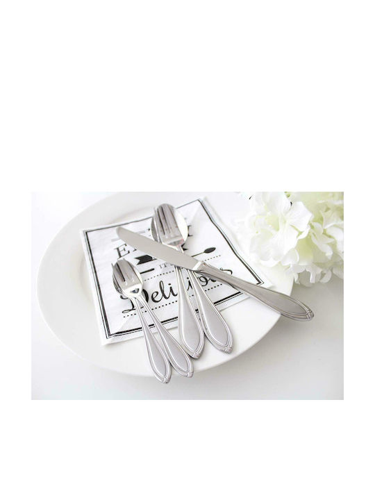 Mulex Boston Set de Tacâmuri Argintiu 68buc cu Set de tacâmuri