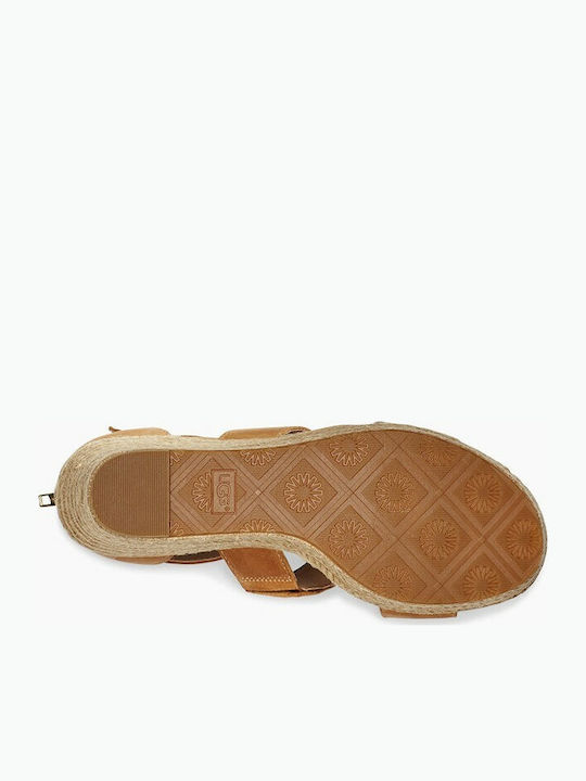 Kolfax Women's Leather Platform Shoes Tabac Brown