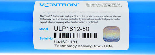 Vontron Replacement Reverse Osmosis Membrane ULP1812-50GPD 0.0001 Micron