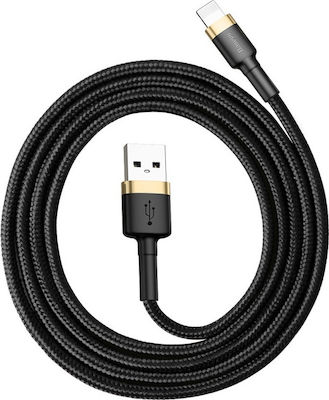 Baseus Cafule IP Edition Geflochten USB-A zu Lightning Kabel Gold 1m (CALKLF-BV1)