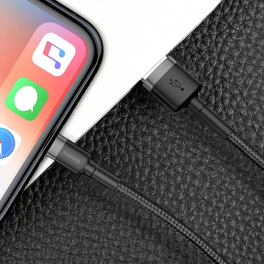 Baseus Cafule IP Edition Braided USB-A to Lightning Cable Black 1m (CALKLF-BG1)
