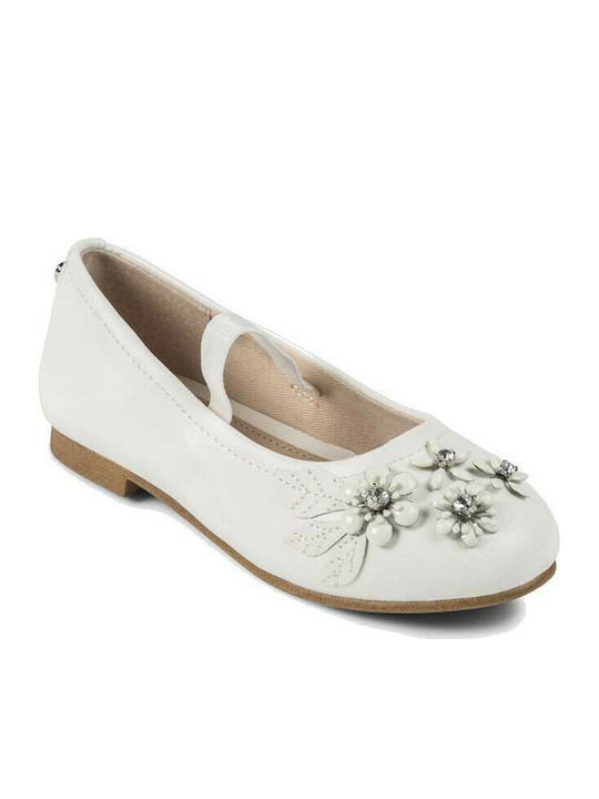 Mayoral Kids Ballerinas with Elastic Strap White