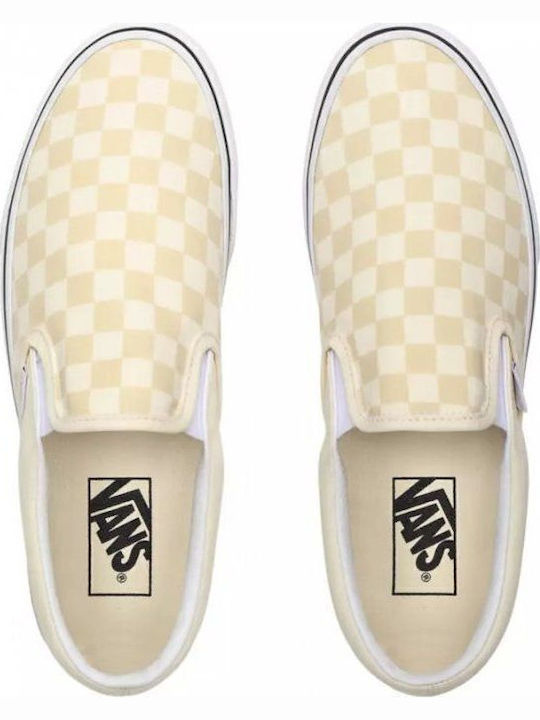 Checkerboard Classic Men's Canvas Slip-Ons Classic White/True White