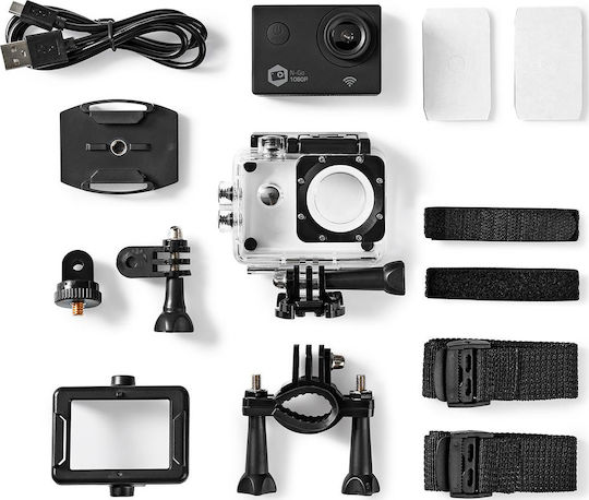 ACAM21BK Action Camera HD (720p) Υποβρύχια (με Θήκη) με Οθόνη 2" και Wi-Fi Μαύρη