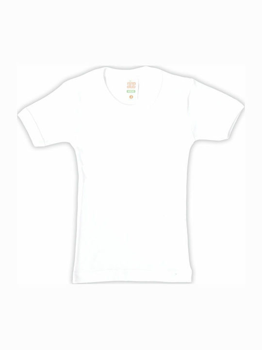 Nina Club Kids Short-Sleeved Undershirt White Nina Club Kids Short-Sleeved Undershirt White