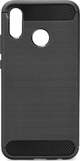 Hurtel Carbon Brushed Back Cover Σιλικόνης Μαύρο (Redmi 7)