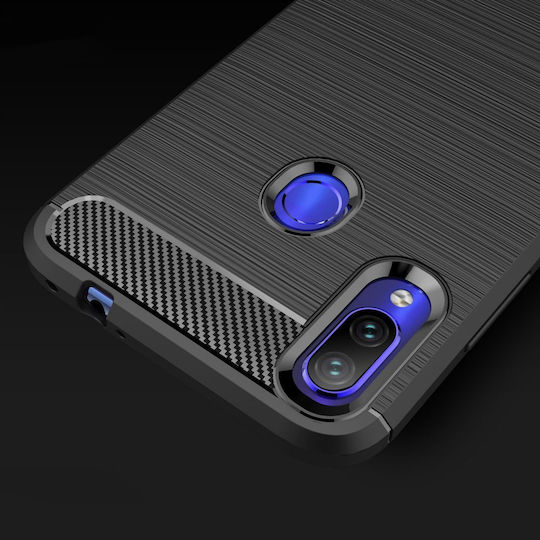 Hurtel Carbon Brushed Back Cover Σιλικόνης Μαύρο (Redmi 7)