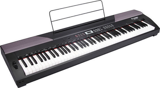 Thomann Electric Stage Piano DP-26 Stand / Headphones / KB-47BM Bench Set with 88 Weighted Keys Built-in Speakers and Connection with Headphones and Computer Black