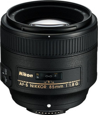 Nikon Full Frame Φωτογραφικός Φακός AF-S NIKKOR 85mm f/1.8G Telephoto για Nikon F Mount Black