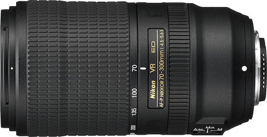 Nikon Crop Φωτογραφικός Φακός AF-P DX Nikkor 70-300mm f/4.5-6.3G ED VR Tele Zoom για Nikon F Mount Μαύρος