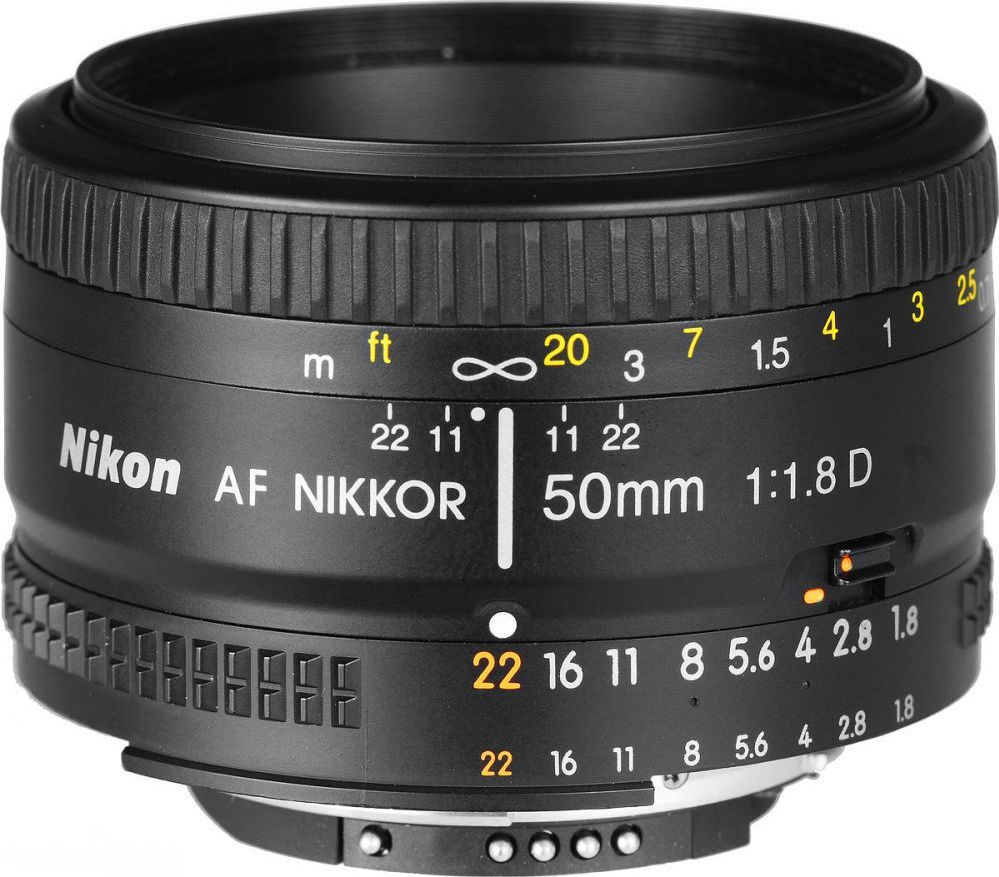 Nikon Full Frame Φωτογραφικός Φακός AF Nikkor 50mm f/1.8D