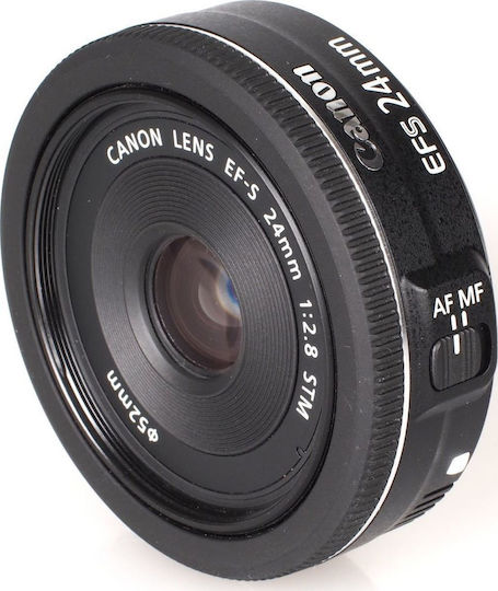 Canon Crop Kameraobjektiv EF-S 24mm f/2.8 STM Standard / Pfannkuchen für Canon EF-S Mount Black