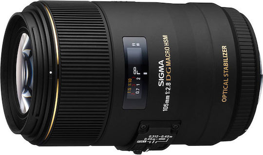 Sigma Full Frame Camera Lens 105mm F2.8 EX DG OS HSM Telephoto / Macro for Canon EF Mount Black