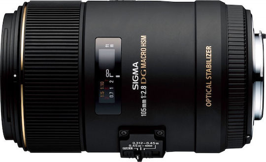 Sigma Full Frame Camera Lens 105mm F2.8 EX DG OS HSM Telephoto / Macro for Canon EF Mount Black