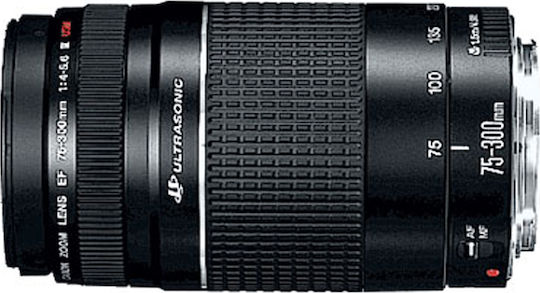 Canon Cadru complet Obiectiv Foto EF 75-300mm f/4-5.6 III USM Tele Zoom pentru Montura Canon EF Black