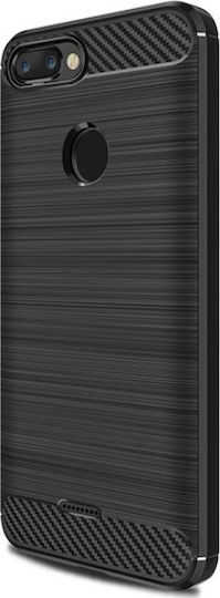 Hurtel Carbon Fiber Back Cover Σιλικόνης Μαύρο (Redmi 6)