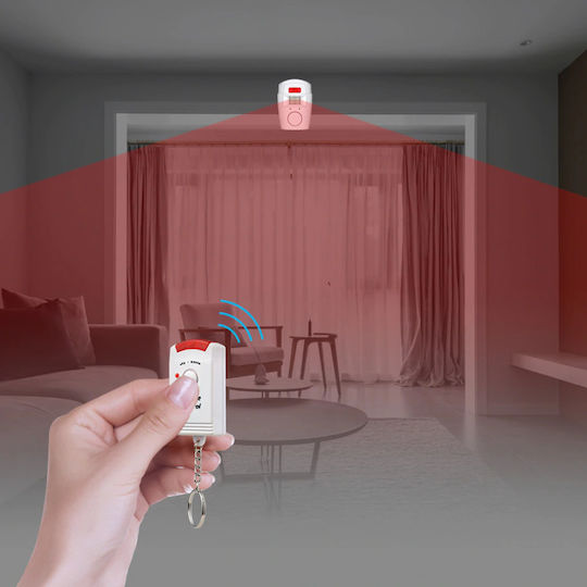 Autonom Drahtlos Alarmsystem mit Bewegungsmelder und 2 Fernbedienungen