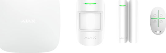 Ajax Systems StarterKit Wireless Alarm System with Motion Detector , Door Sensor , Remote and Hub (GSM) White