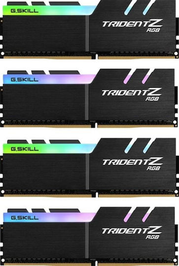 G.Skill Trident Z RGB DDR4 32GB RAM με 4x8GB Modules και Ταχύτητα 3200 για Desktop