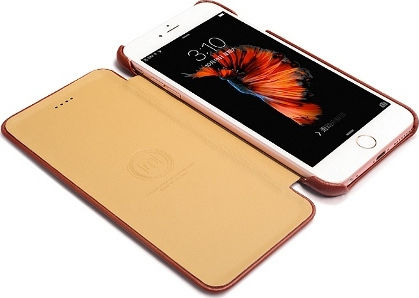 iCarer Vintage Curved Edge Book Piele artificială Maro (iPhone 6/6s Plus)
