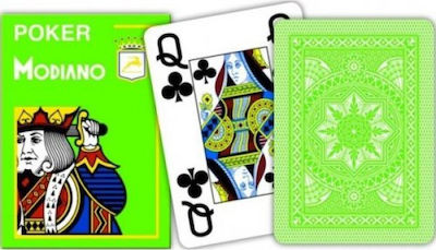 Modiano Poker 4 Jumbo Pachet de cărți Plastică pentru Poker Verde