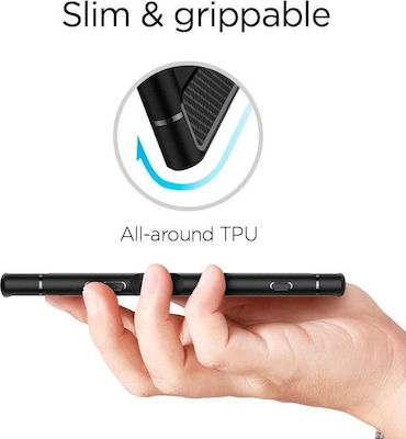 Spigen Rugged Armor Back Cover Σιλικόνης Μαύρο (Xperia XZ1)