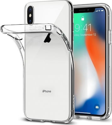 Spigen Liquid Crystal Coperta din spate Silicon Transparent (iPhone X / XS) 063CS25110